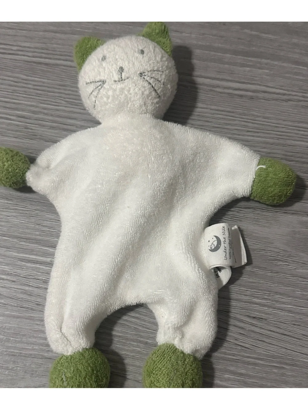 Under the Nile white & Green Organic Cotton Baby Comforter